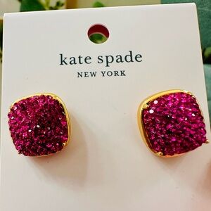 Kate Spade studs. New. Fuchsia.